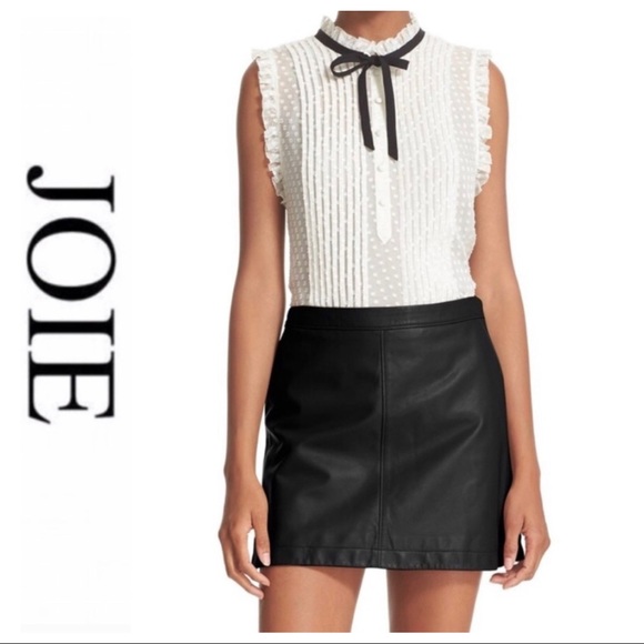 Joie Dresses & Skirts - 💕SALE💕 Joie Mayfair Black Leather A-Line Skirt